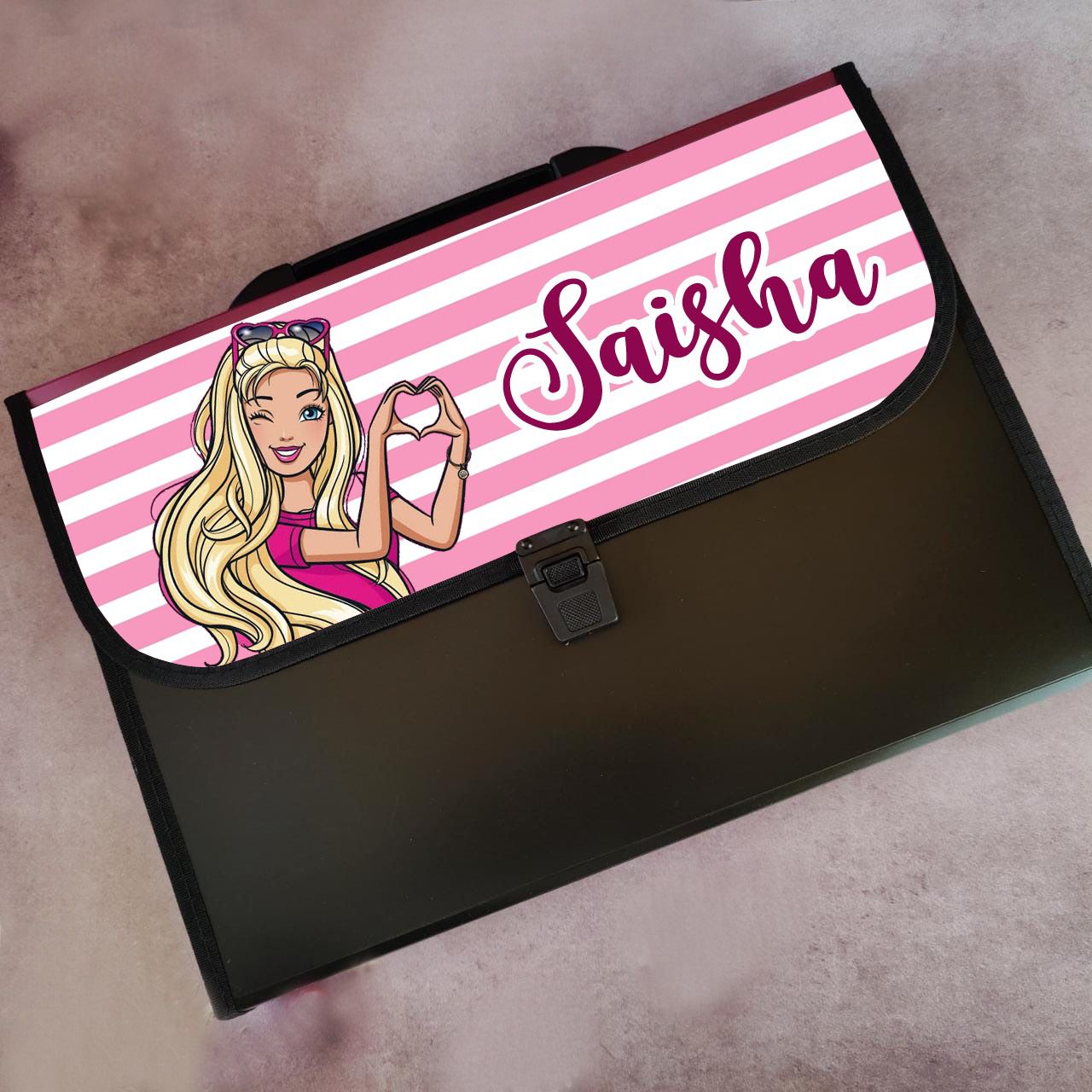 Personalised expandable piano folder for school documents